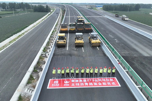 秦唐高速公路唐山段瀝青面層貫通，預計9月底建成通車